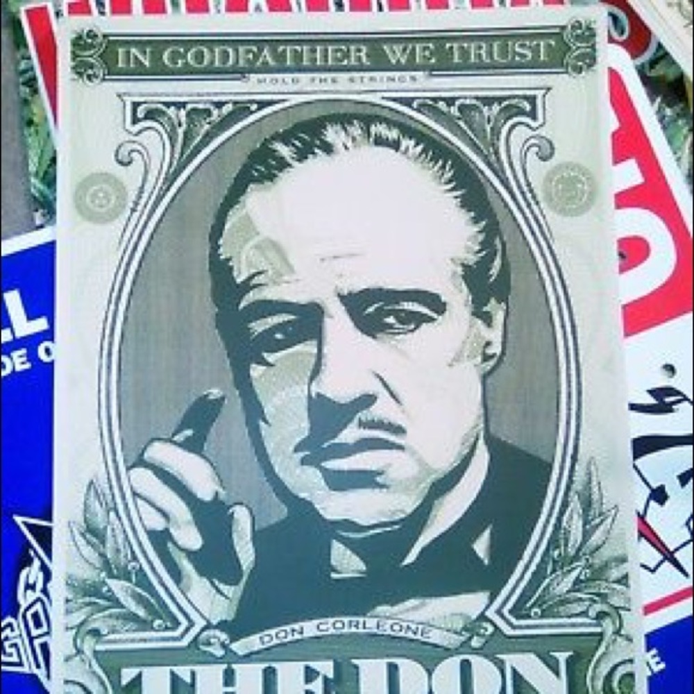Shepard Fairey IN godfather WE TRUST obey print - Picture 4 of 12
